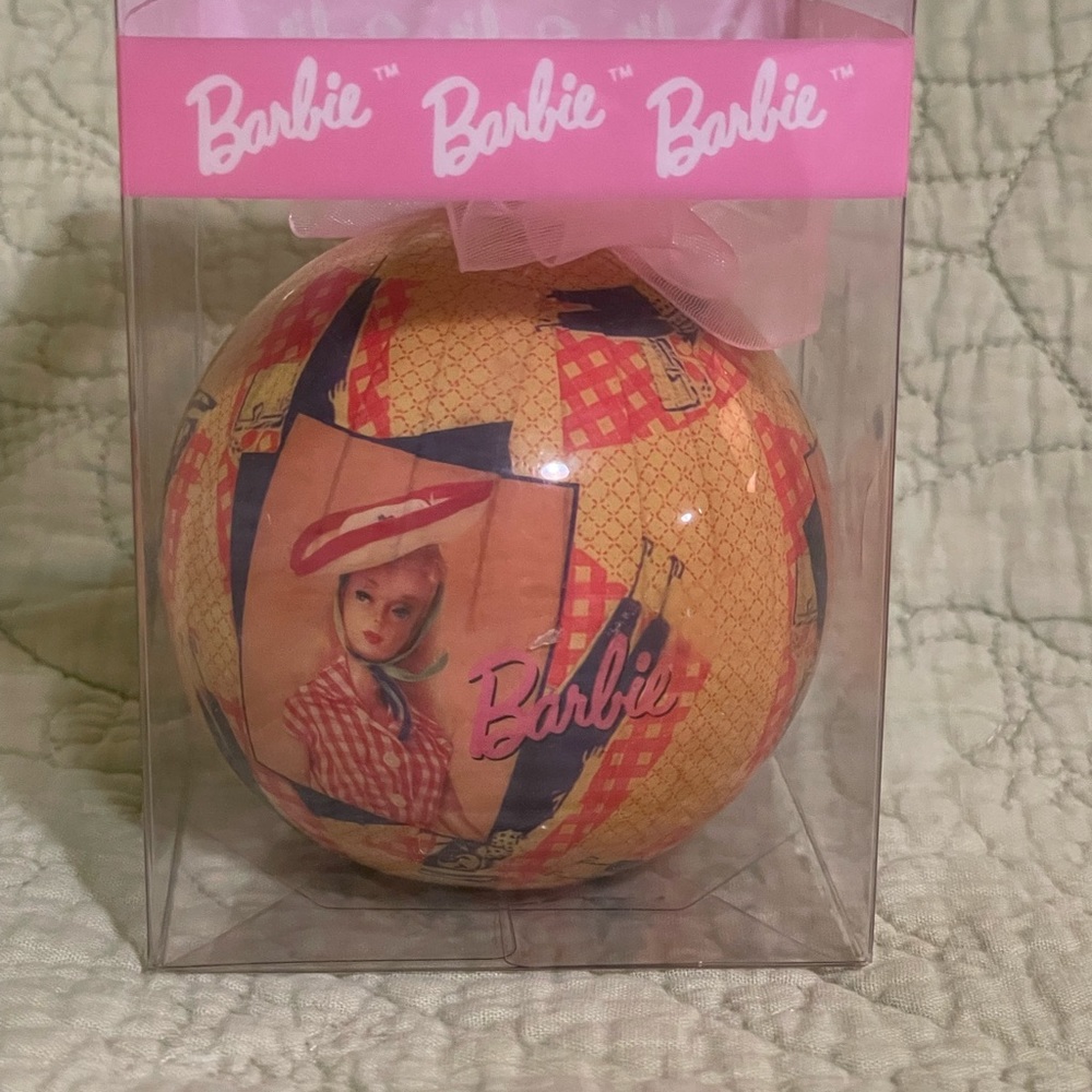 Vintage inspired Barbie ball ornament.